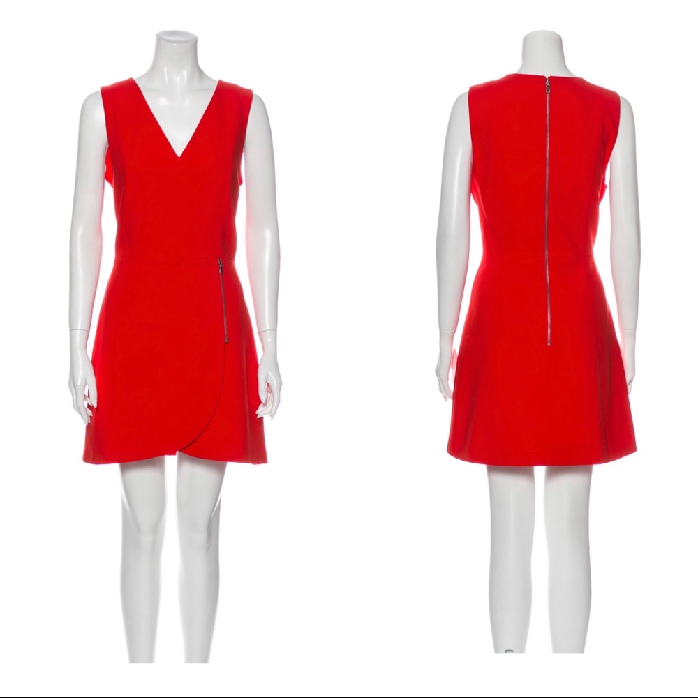 Alice + Olivia Lennon Dress with Zip - Red
